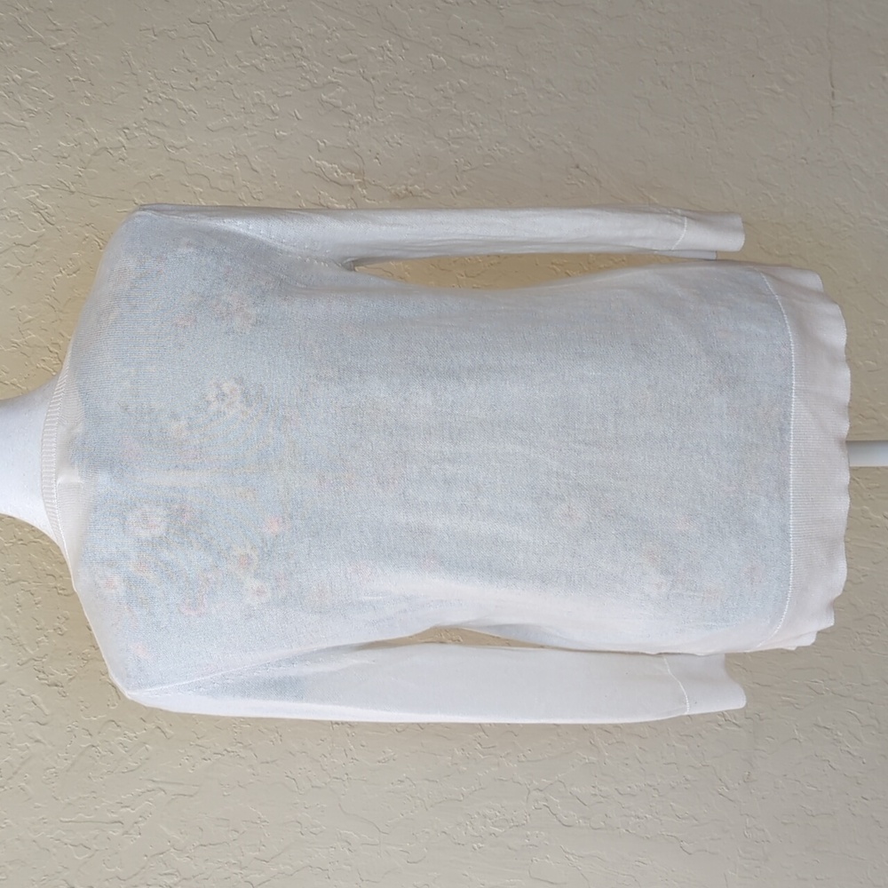 Old Navy White Button Down Cardigan Sweater & SHEIN Blue Top Bundle Size XS - Picture 3 of 12